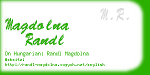 magdolna randl business card